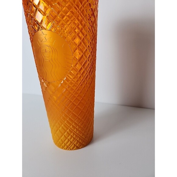 Starbucks 2022 Summer Orange Mango Ombre Jeweled Venti Cold Cup Tumbler 24oz - Picture 3 of 9